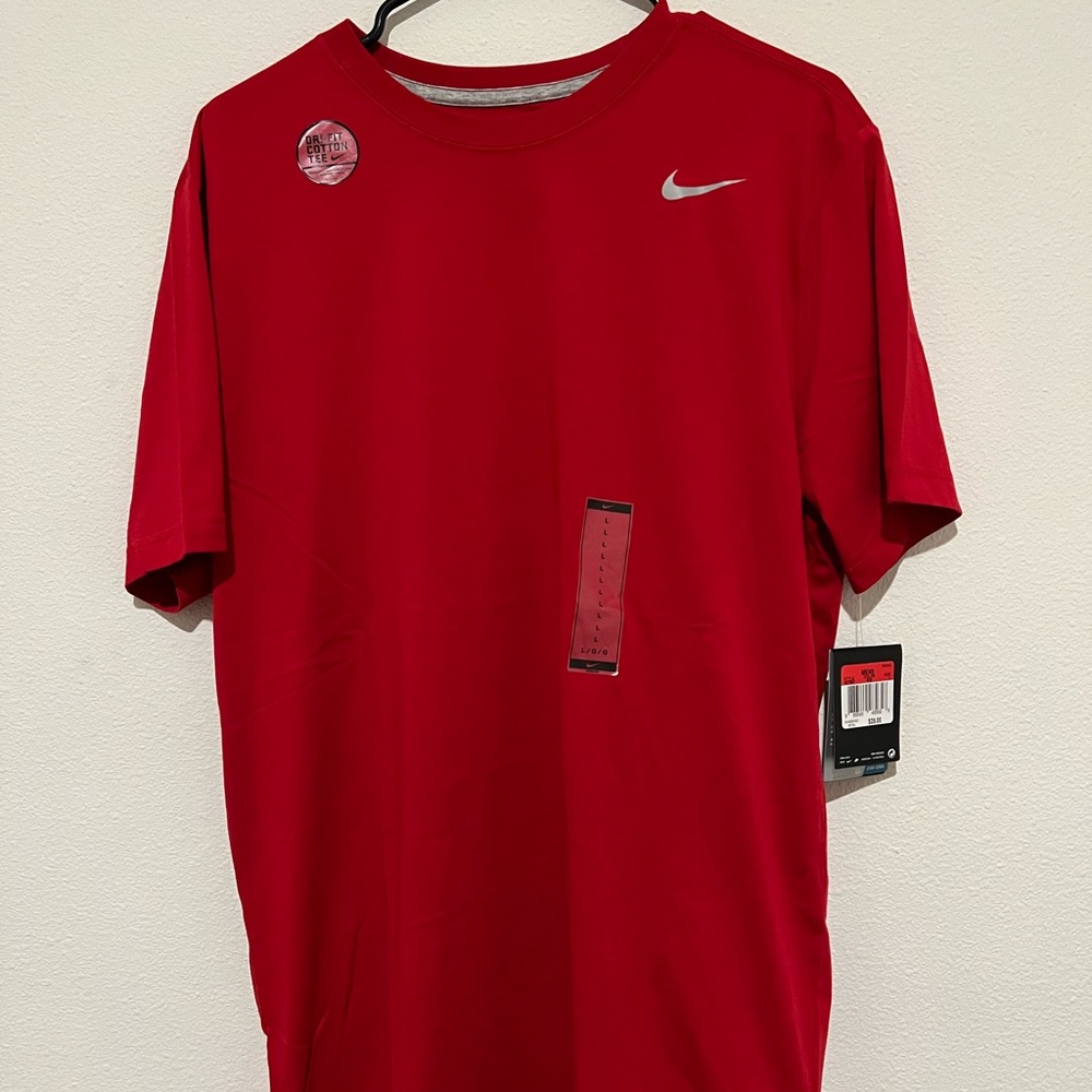Nike Dri-Fit Red Cotton T-shirt